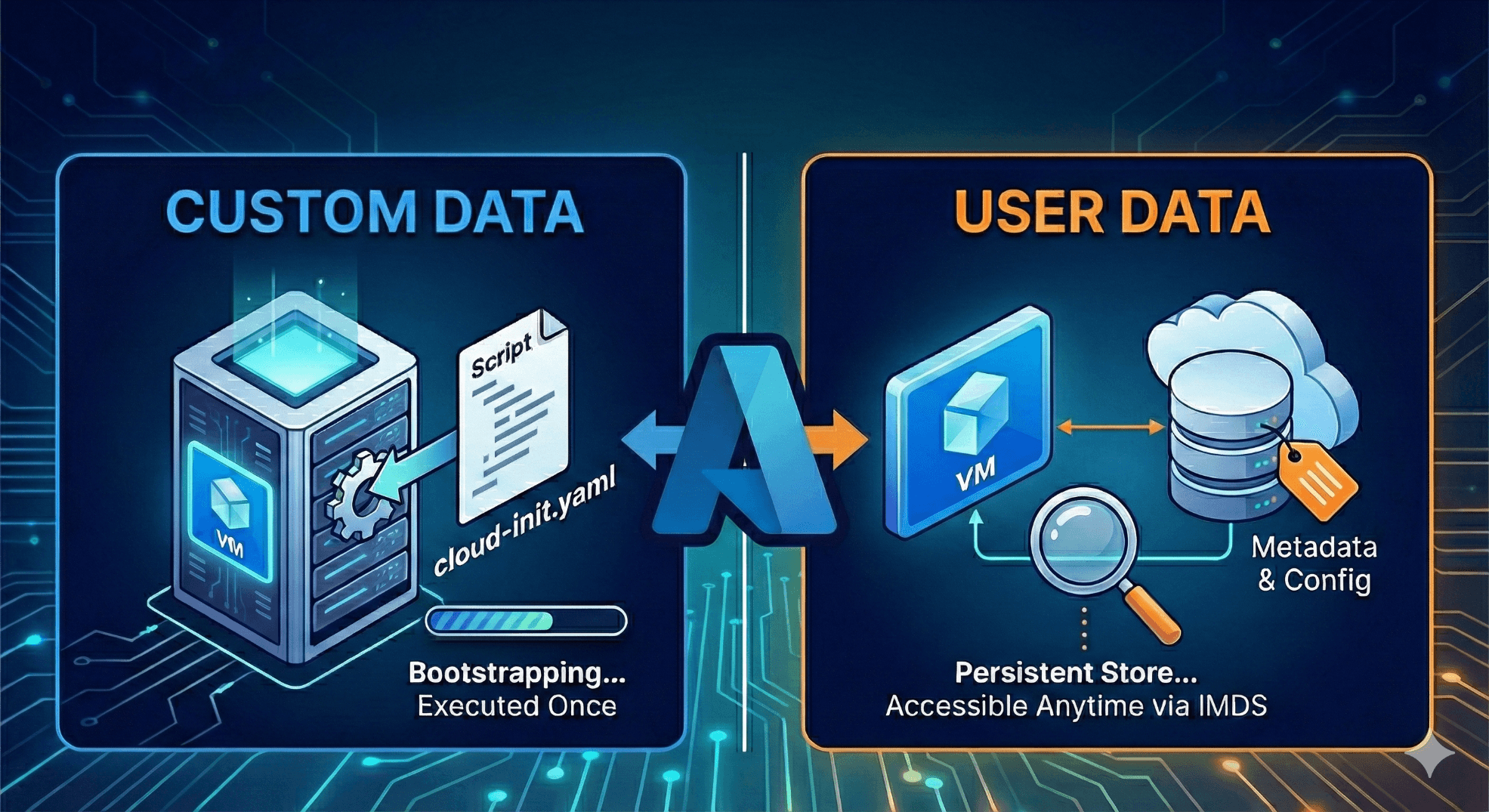 Azure VM : Custom Data vs. User Data